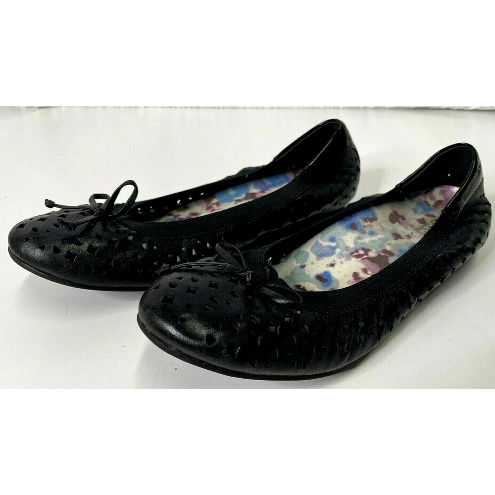 VIONIC Leather Perf Ballet Flat Built-in Orthotics